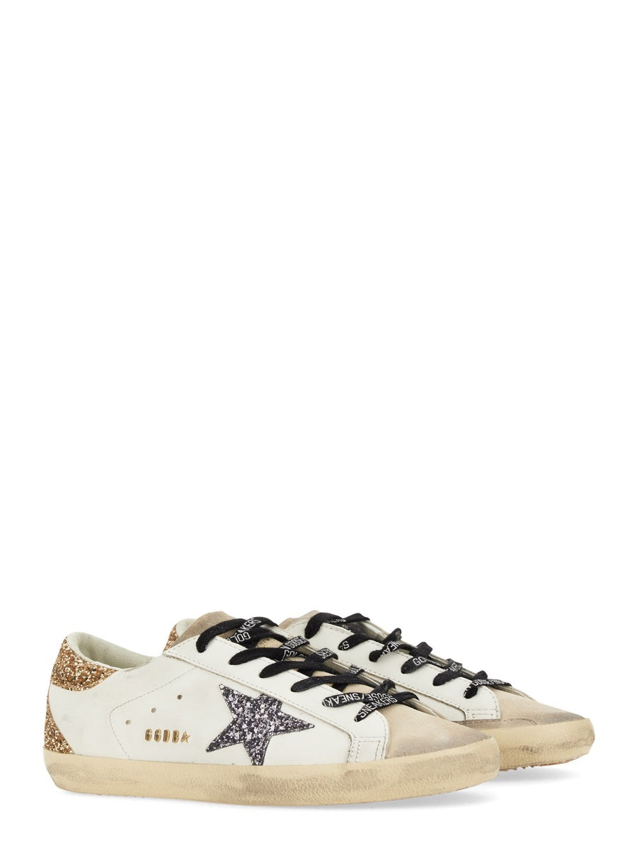 GOLDEN GOOSE Glittered Super-Star Sneaker - Low-Top Trainers for Women