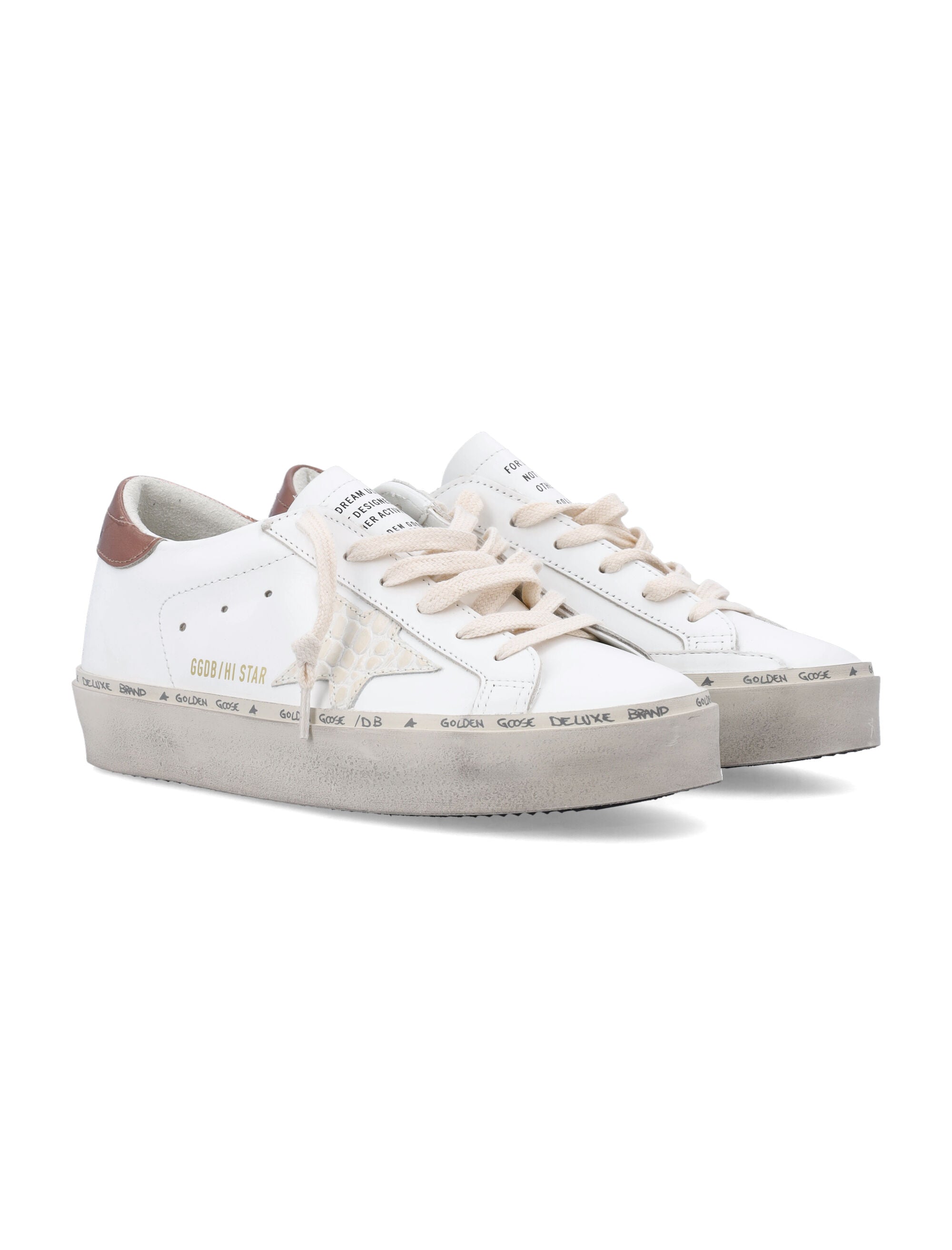 GOLDEN GOOSE Women’s Hi Star Distressed Sneakers