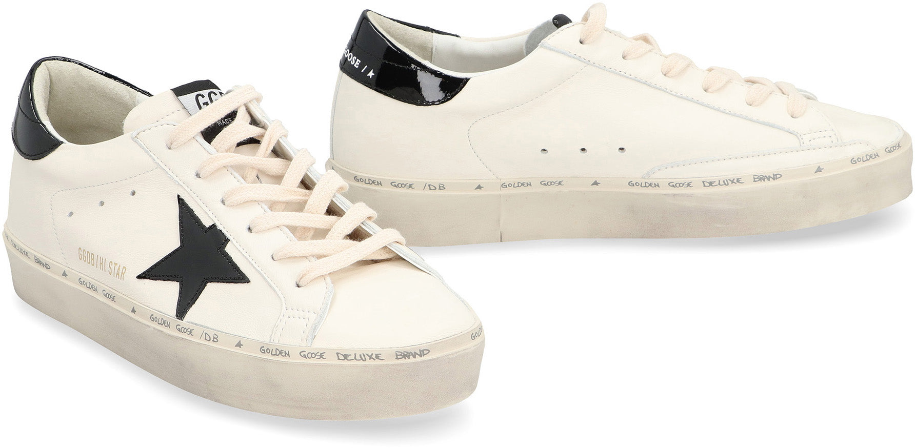 GOLDEN GOOSE Stylish Leather Low-Top Sneakers with Platform