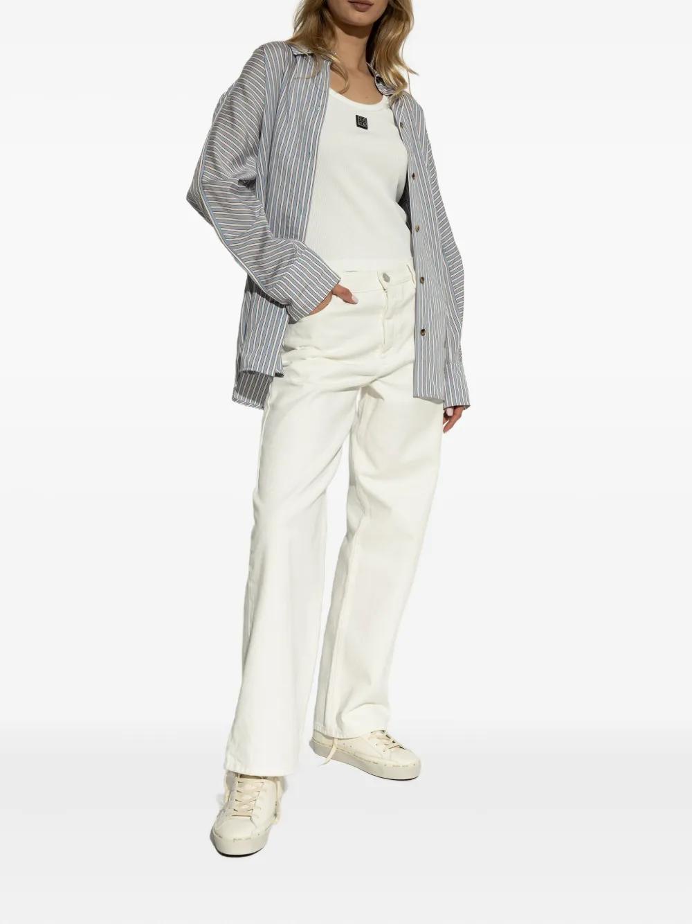 GOLDEN GOOSE High-Top Leather Platform Sneakers with Suede Accents