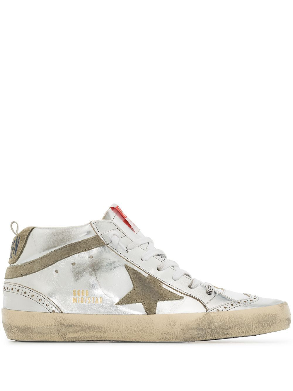 GOLDEN GOOSE Mid Star Laminated Upper Sneakers for Women