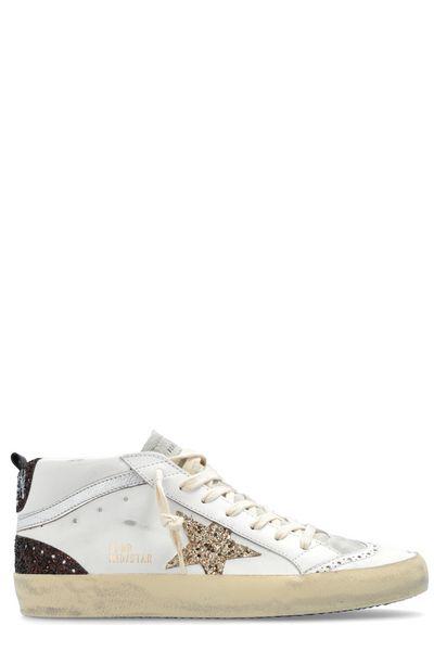 GOLDEN GOOSE Mid Star Leather Upper and Toe Sneakers for Women