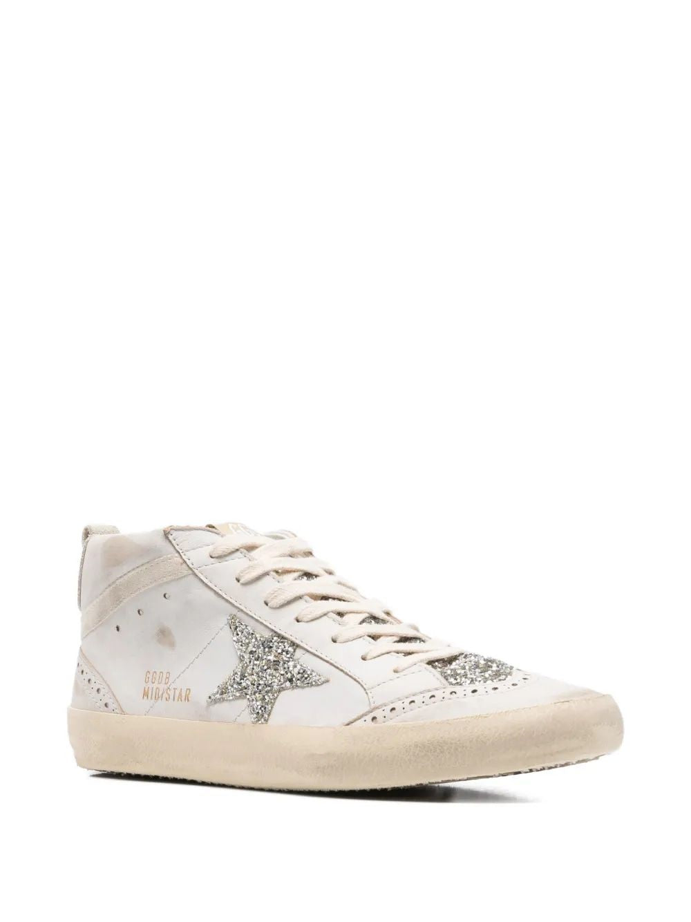 GOLDEN GOOSE Mid Star Women's Leather Upper and Toe Sneakers