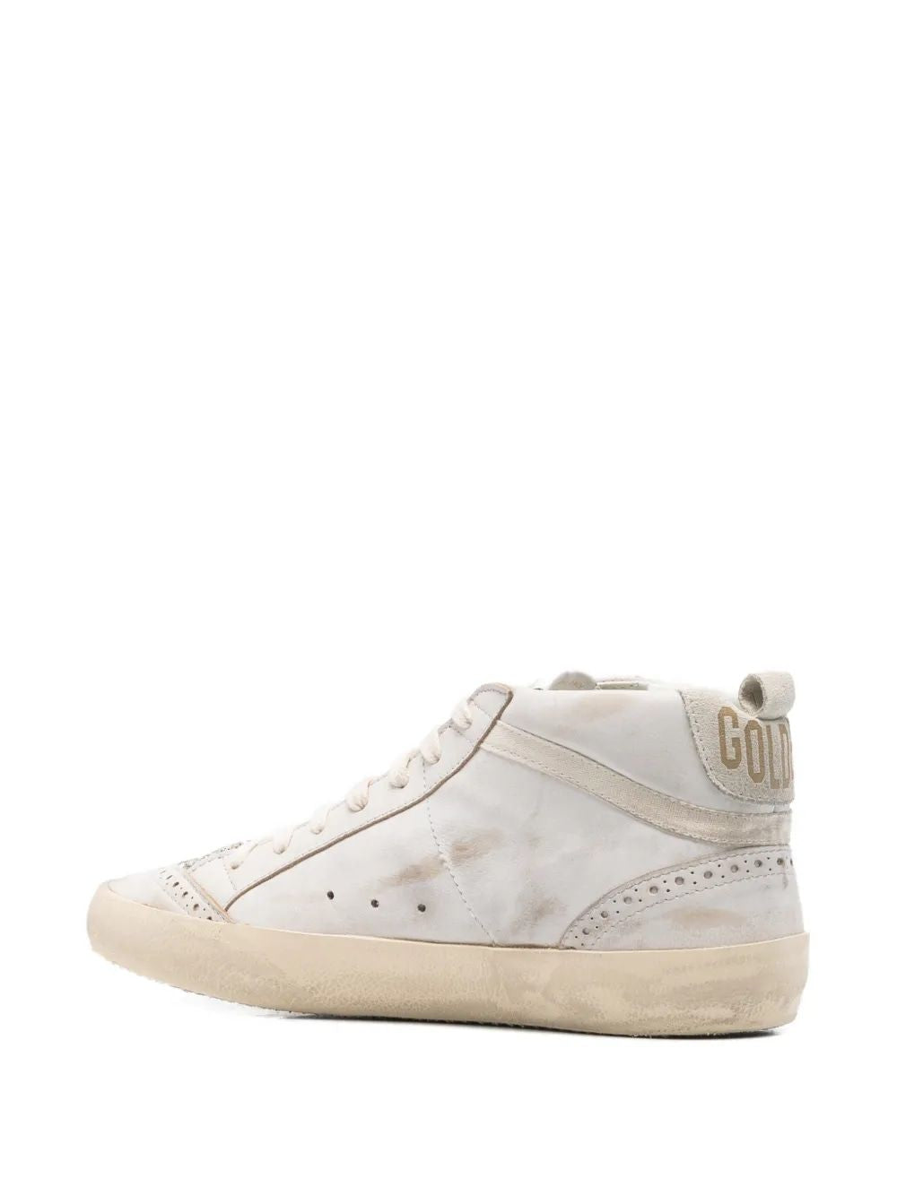 GOLDEN GOOSE Mid Star Women's Leather Upper and Toe Sneakers