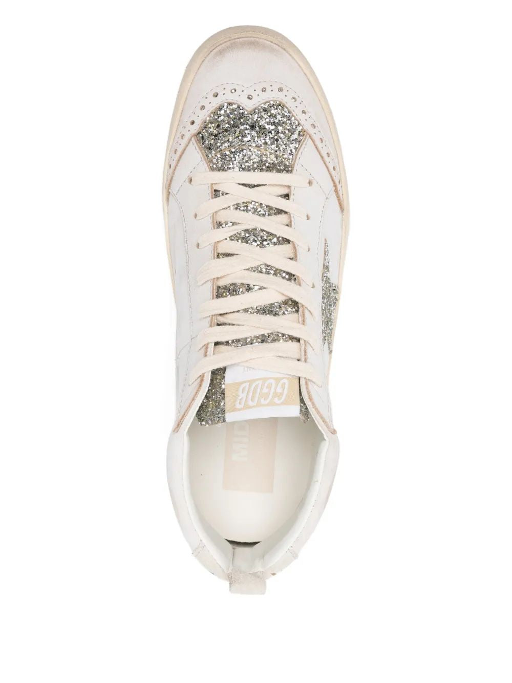 GOLDEN GOOSE Mid Star Women's Leather Upper and Toe Sneakers