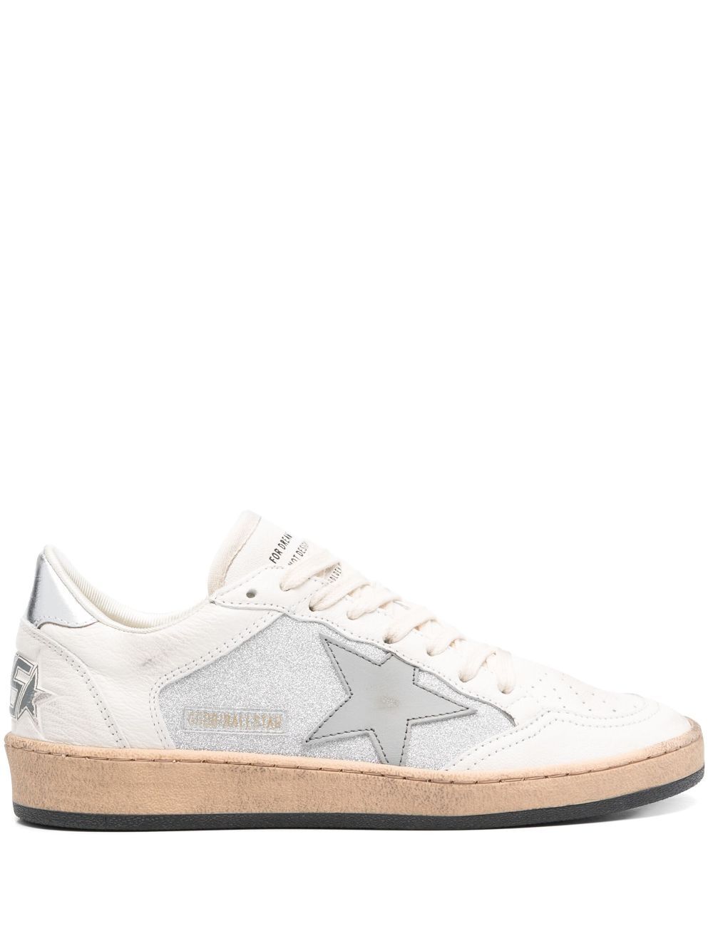 GOLDEN GOOSE Ballstar Glitter & Nappa Leather Star Sneakers for Women