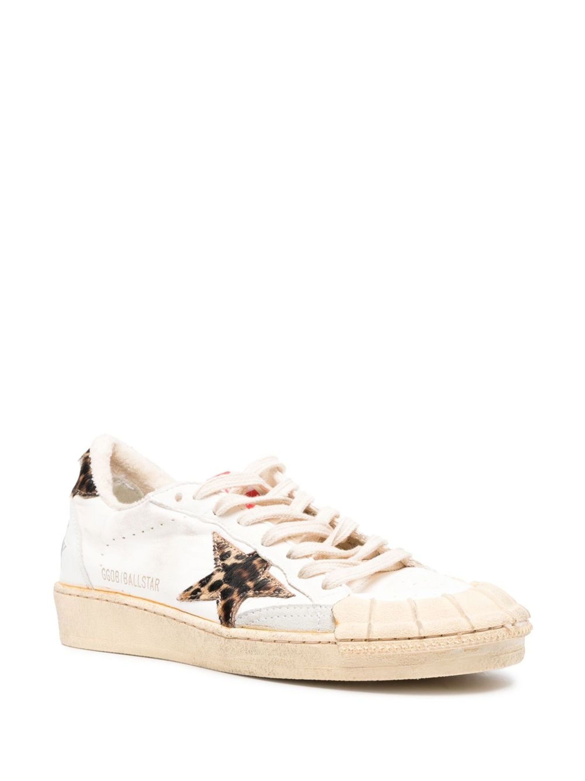 GOLDEN GOOSE Ball Star Sneakers with Pony Skin Accents