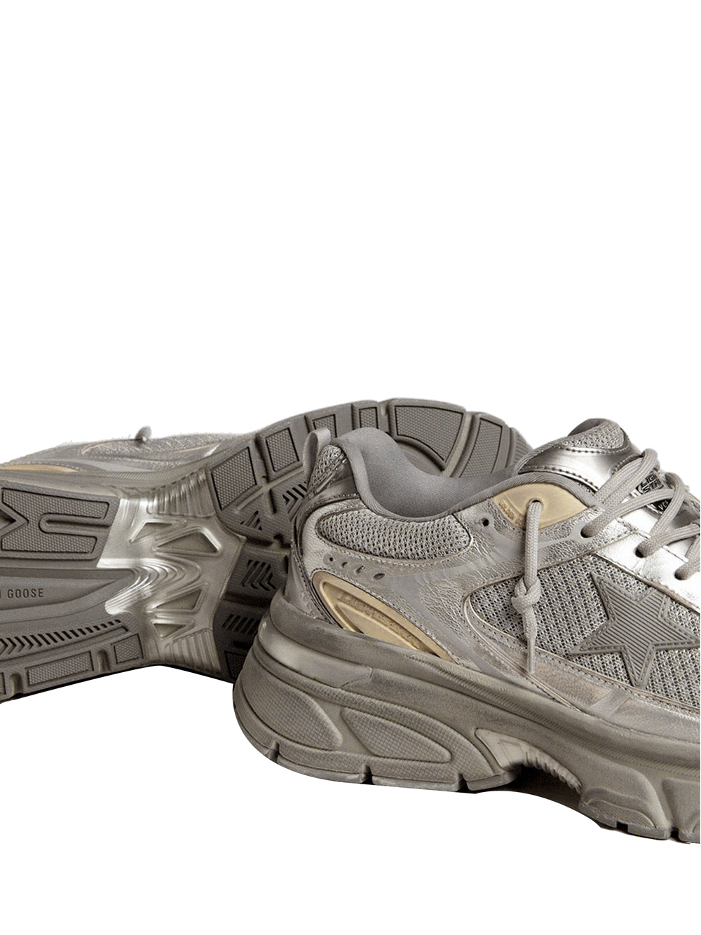 GOLDEN GOOSE Lightstar Women's Sneaker in Laminated Leather and Mesh