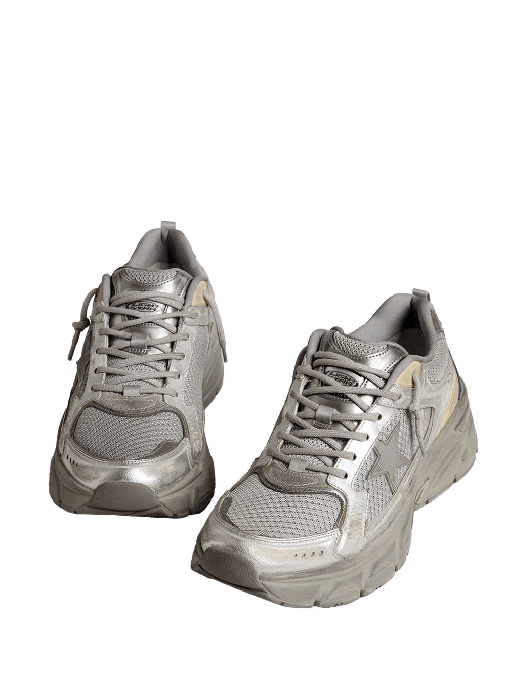 GOLDEN GOOSE Lightstar Women's Sneaker in Laminated Leather and Mesh