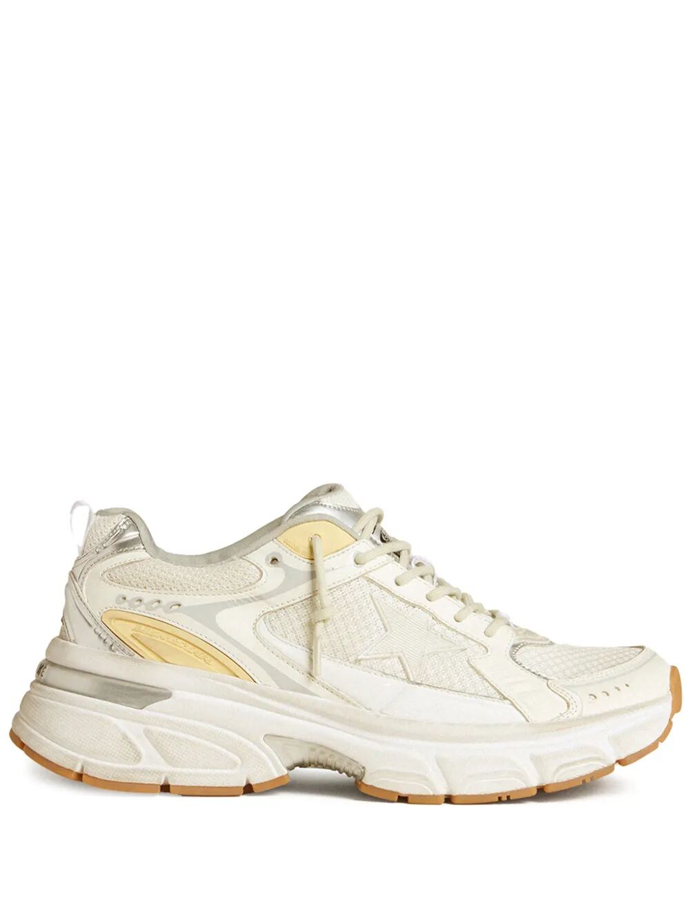 GOLDEN GOOSE Lightstar Leather Net and Suede Upper TPU Star Net Heel Sneakers for Women