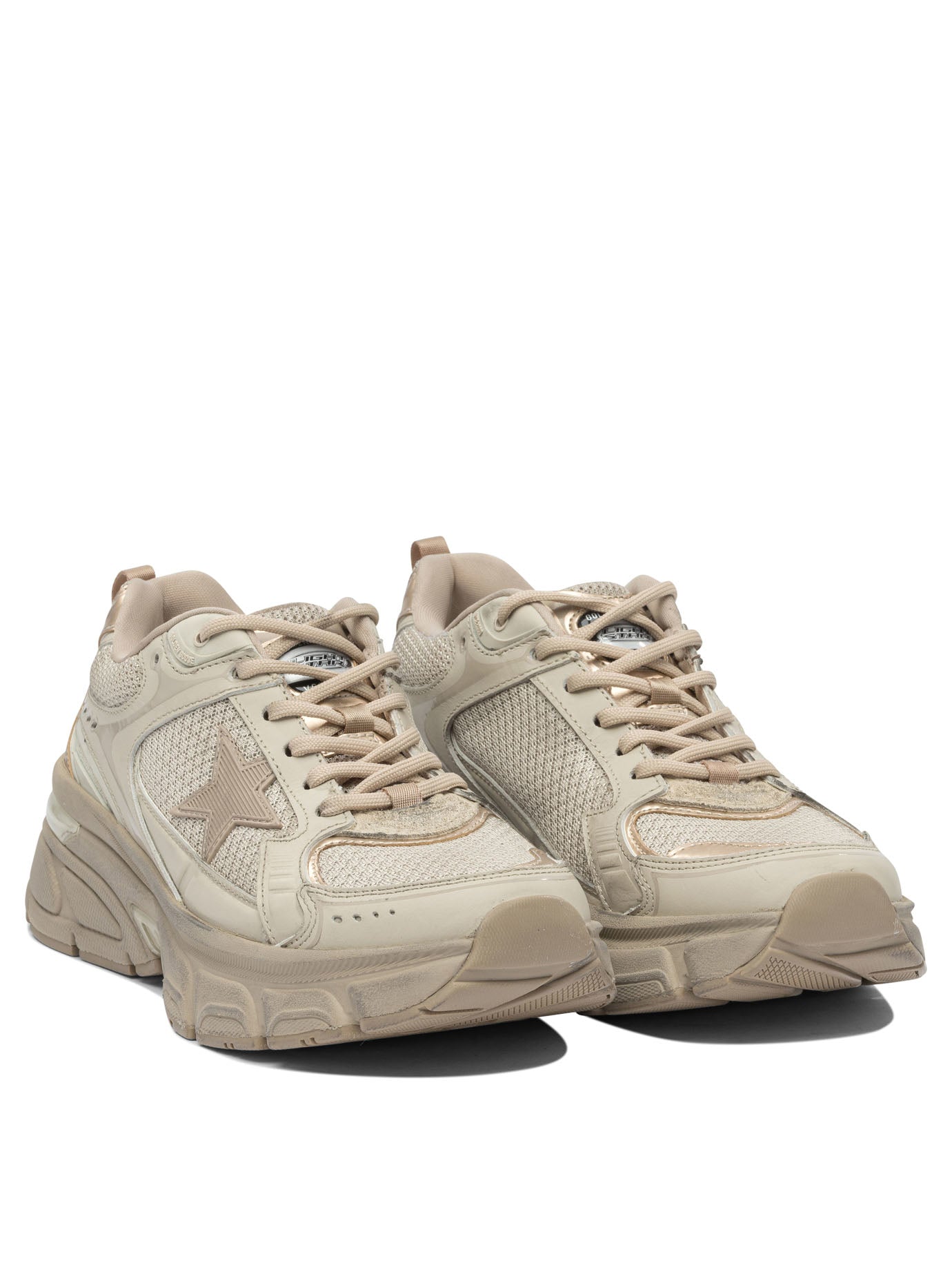 GOLDEN GOOSE Lightstar Net Leather and Suede Upper TPU Star Net Heel Sneakers for Women