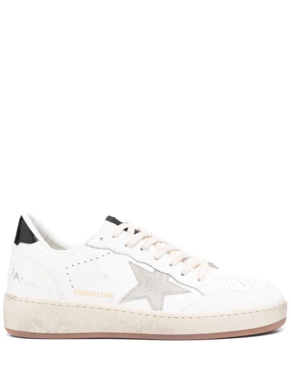 GOLDEN GOOSE Stylish Leather Upper and Spur Suede Star Sneakers - Women's