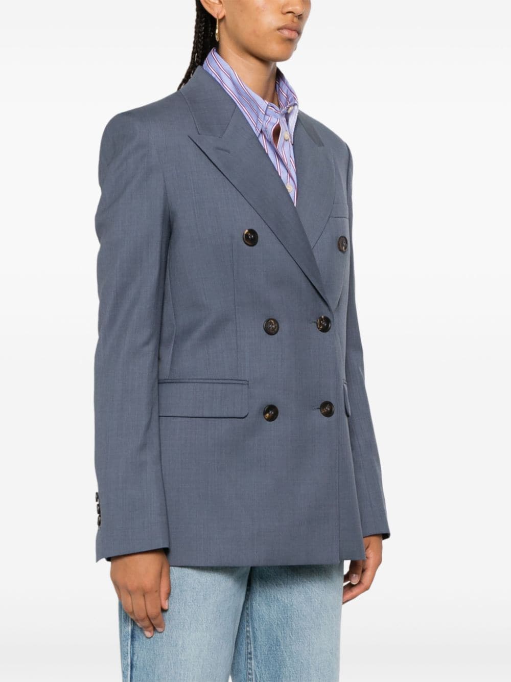 GOLDEN GOOSE Double-Breasted Wool Textured Jacket