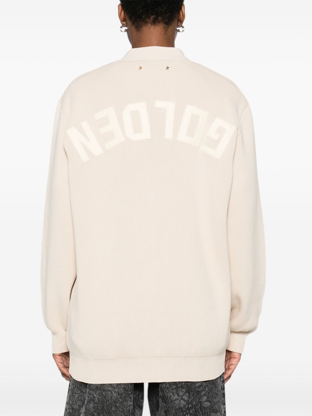 GOLDEN GOOSE Women's V-Neck Cardigan with Buttoned Front and Pockets