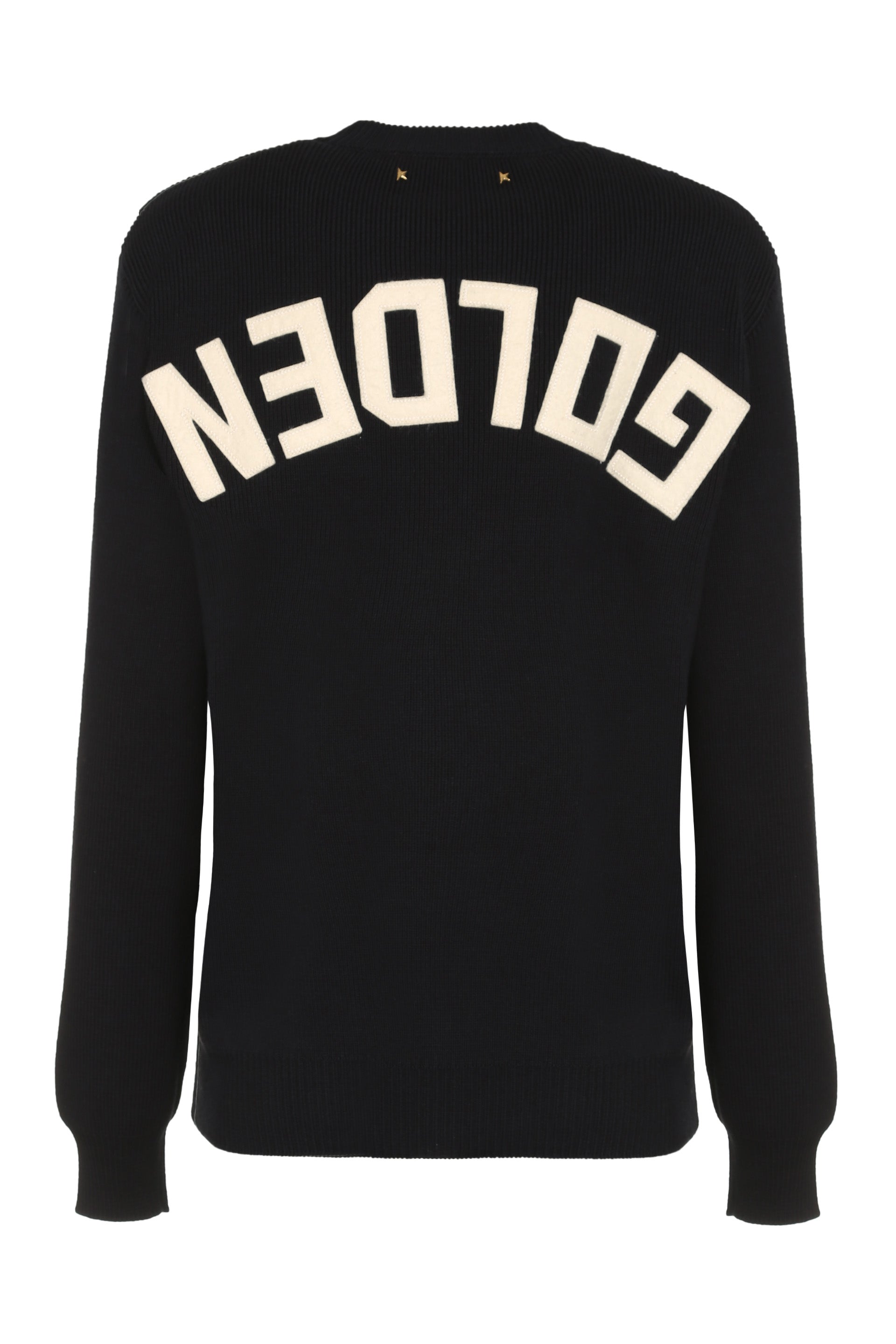 GOLDEN GOOSE Crew-Neck Sweater with Ribbed Edges