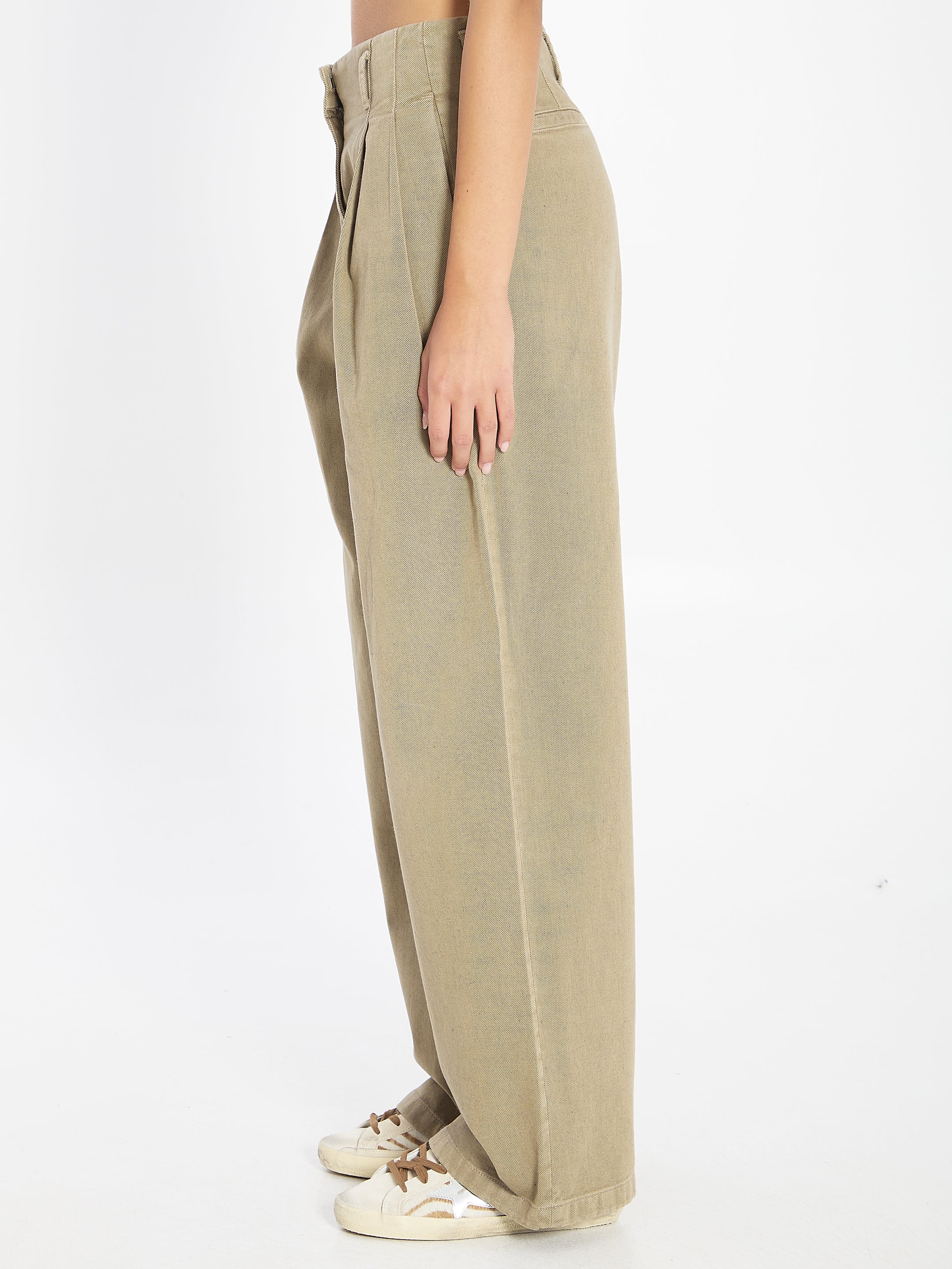 GOLDEN GOOSE Journey Wide Leg Pant - Cotton Denim