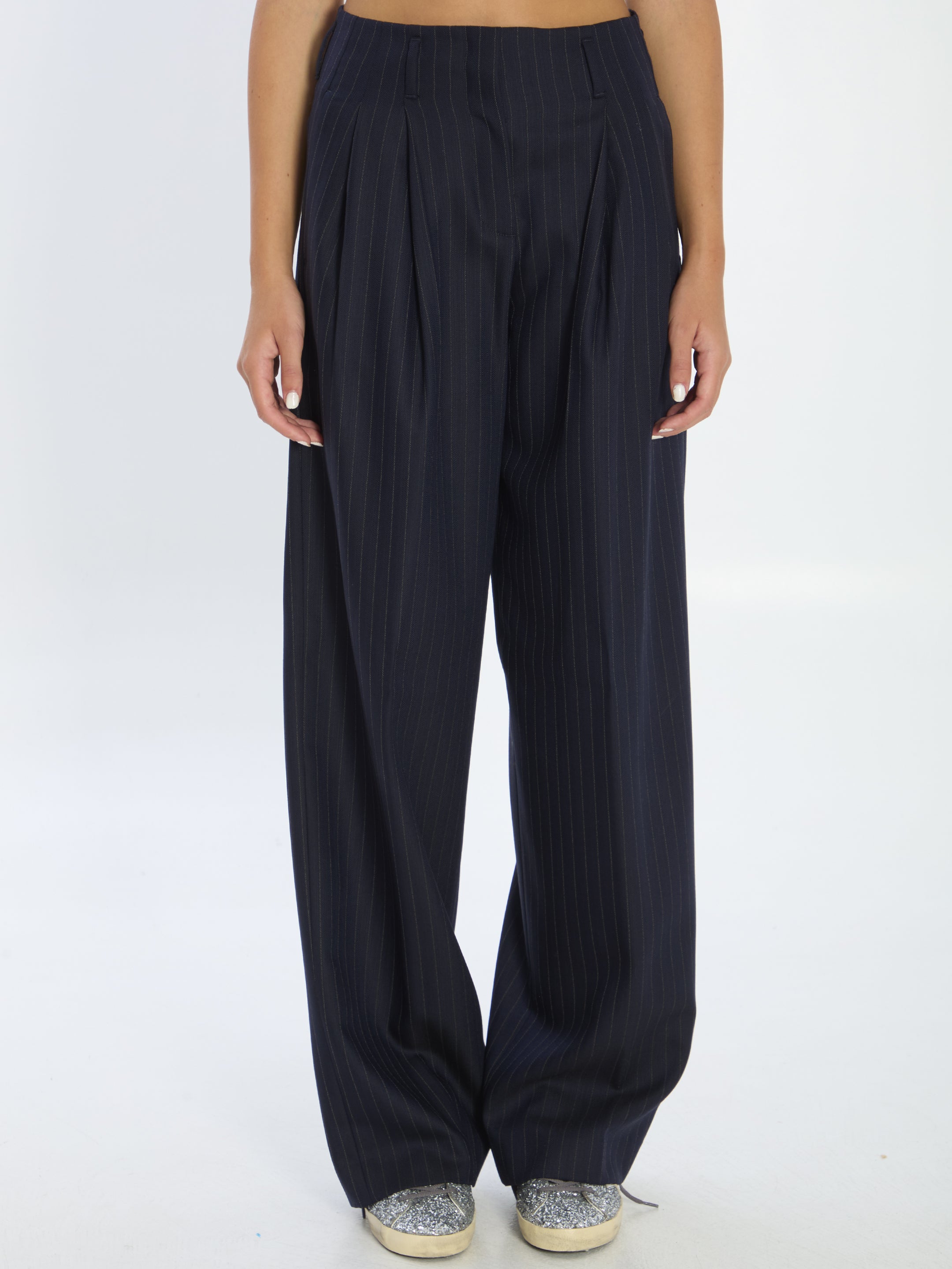 GOLDEN GOOSE Pinstriped Trousers - Regular Fit