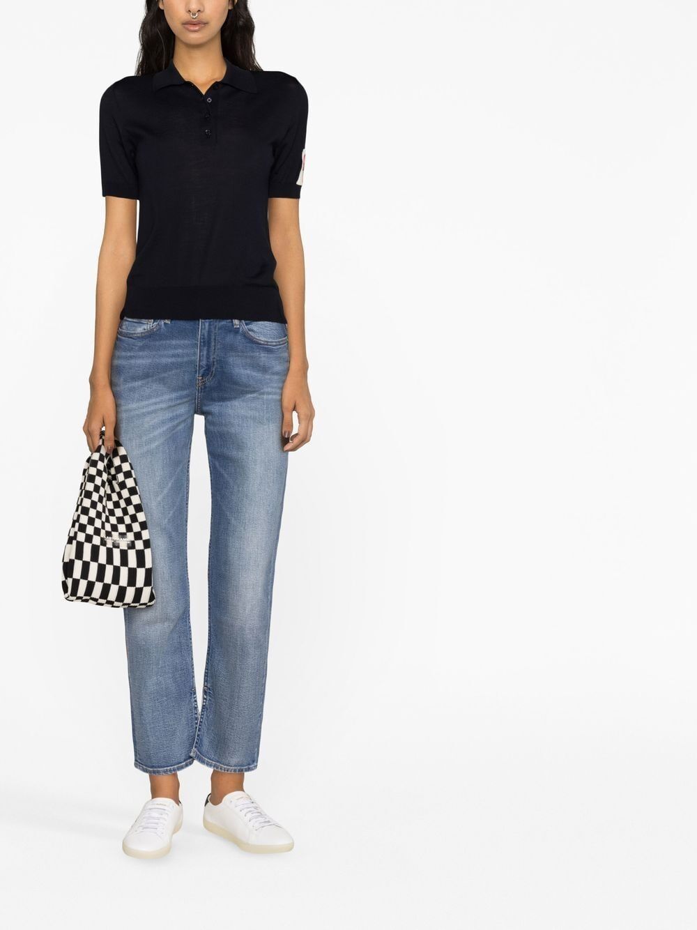 GOLDEN GOOSE Short Sleeve Virgin Wool Polo