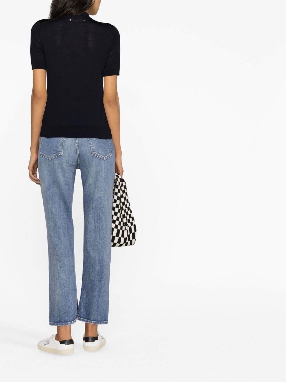 GOLDEN GOOSE Short Sleeve Virgin Wool Polo