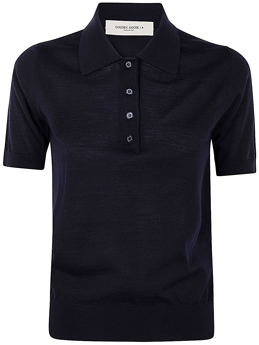 GOLDEN GOOSE Short Sleeve Virgin Wool Polo