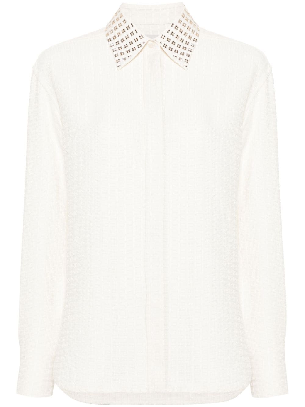 GOLDEN GOOSE Regular Cotton Shirt with 3D Check Print