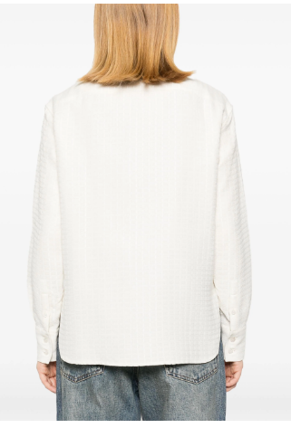 GOLDEN GOOSE Regular Cotton Shirt with 3D Check Print