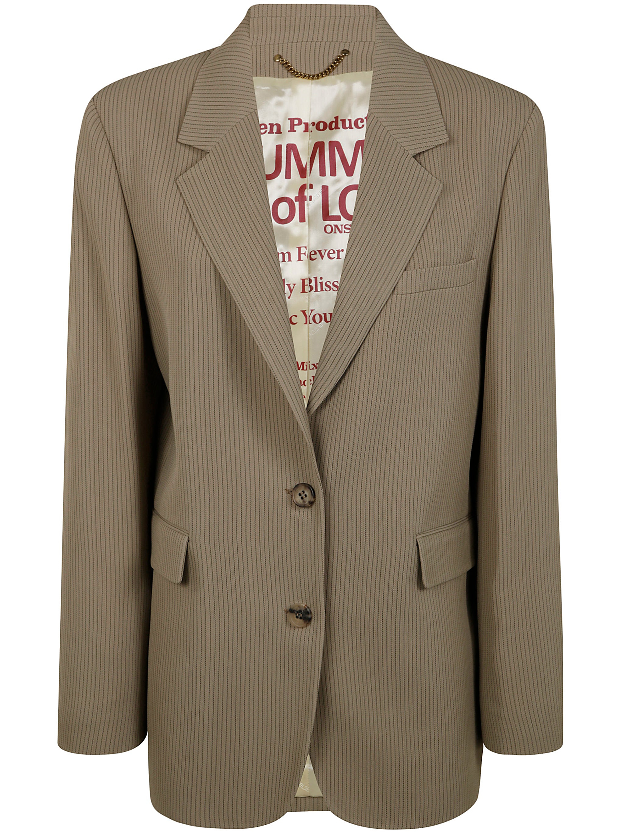 GOLDEN GOOSE Women's Pinstripe Blend Viscose Oversized Jacket