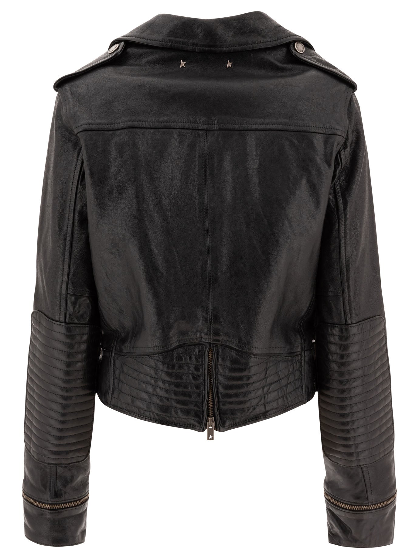 GOLDEN GOOSE Leather Biker Jacket for Women - Spring Summer 25