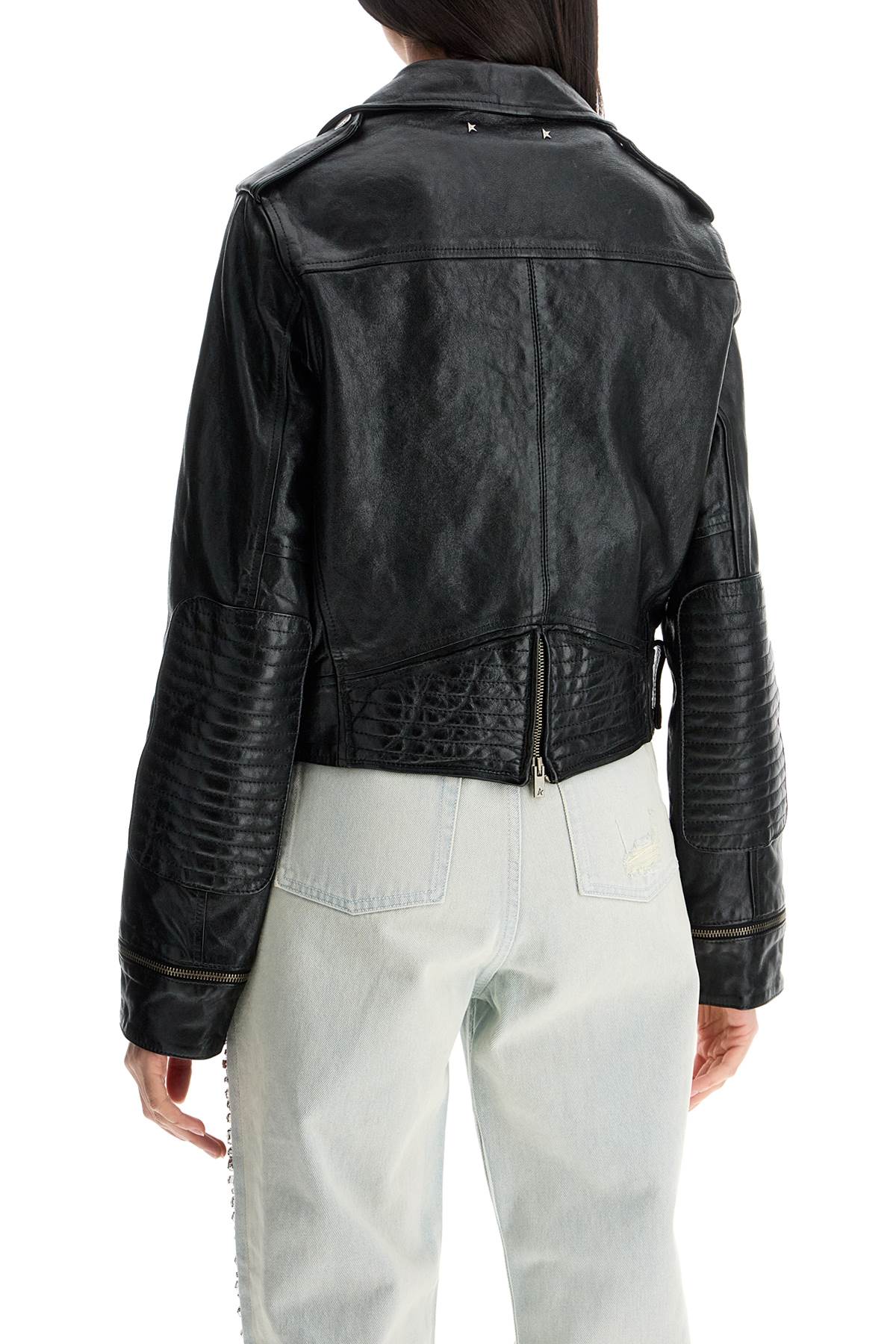 GOLDEN GOOSE Glossy Effect Leather Jacket for Women