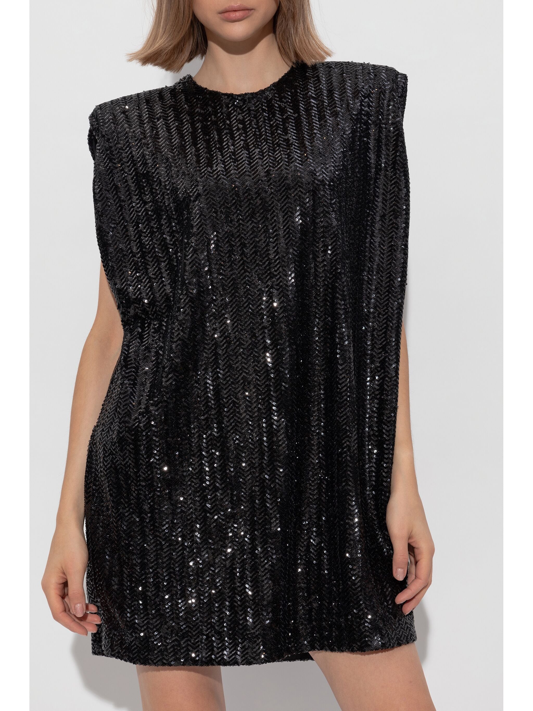 GOLDEN GOOSE Sequined Strapless Mini Dress
