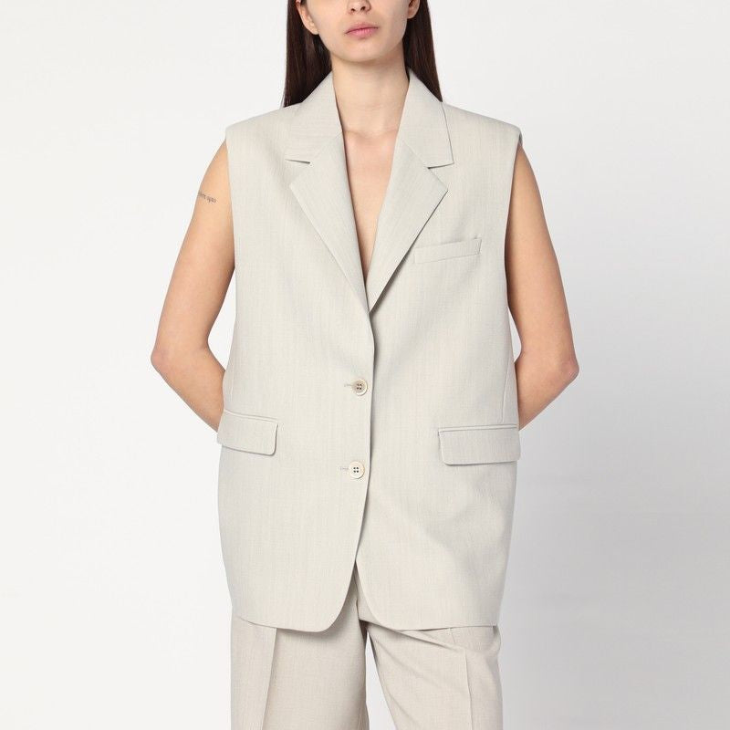 GOLDEN GOOSE Single-Breasted Vest in Wool Blend