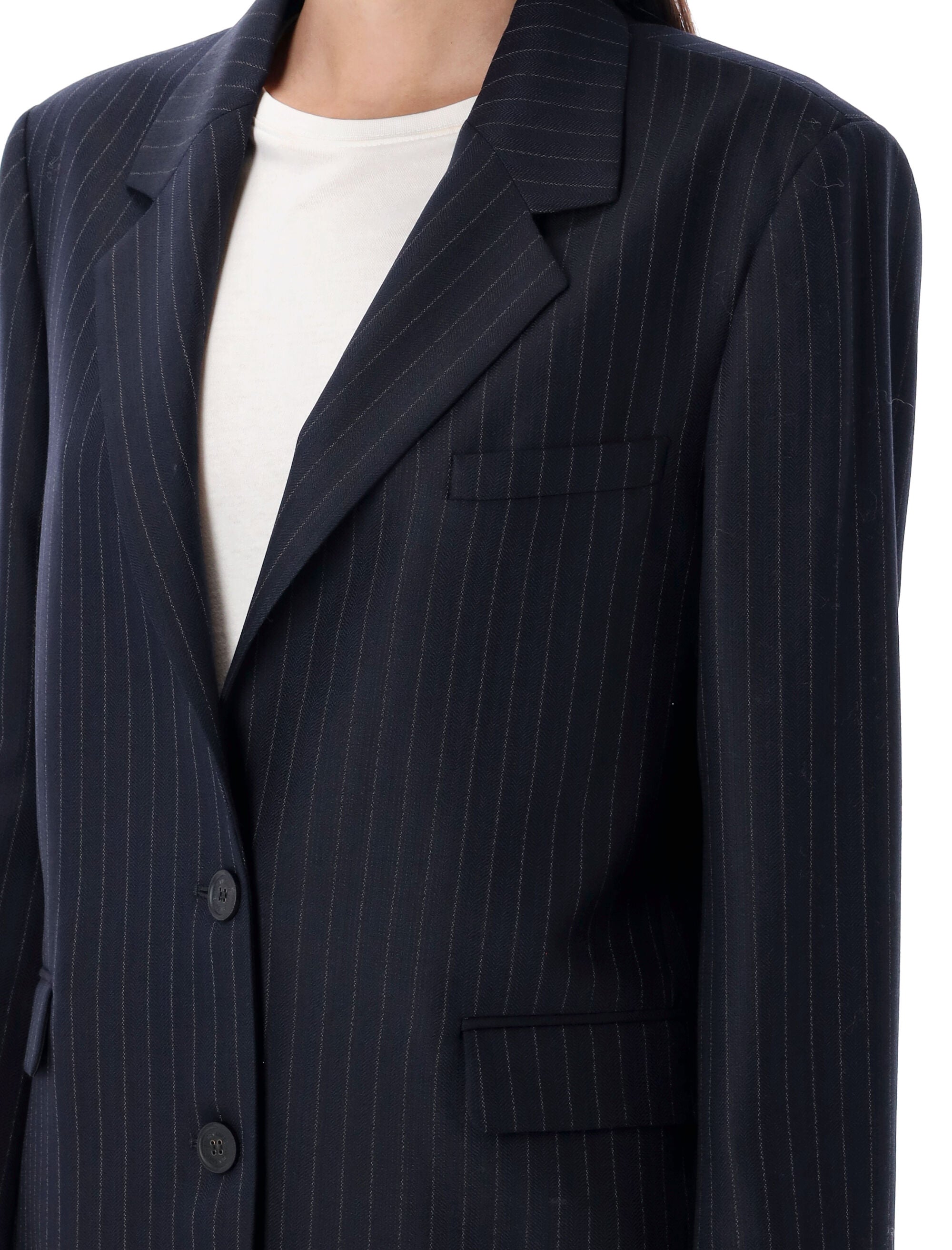 GOLDEN GOOSE Pinstriped Single-Breasted Blazer for Women - FW25