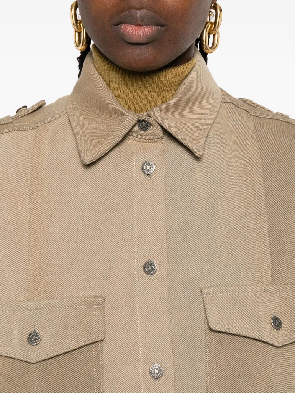 GOLDEN GOOSE Journey Mini Shirt Dress