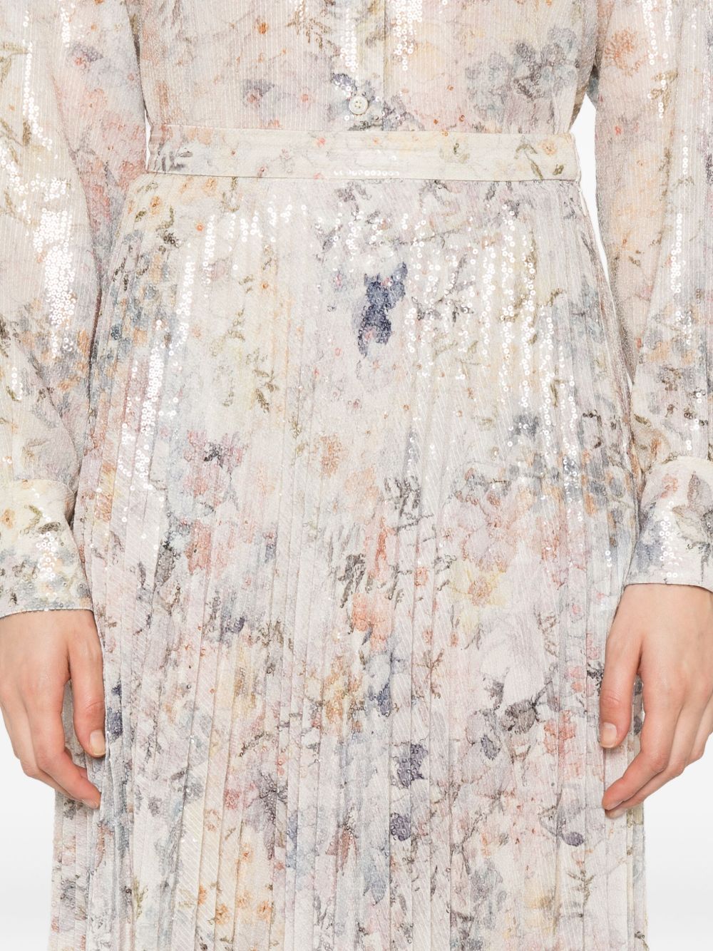 GOLDEN GOOSE Printed Midi Length A-Line Skirt