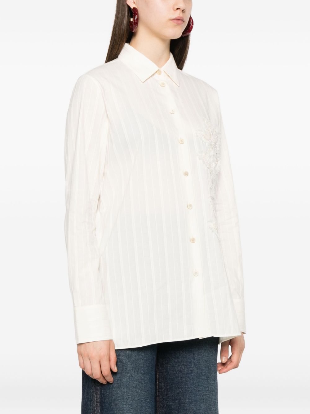 GOLDEN GOOSE Sequin Embellished Cotton Shirt