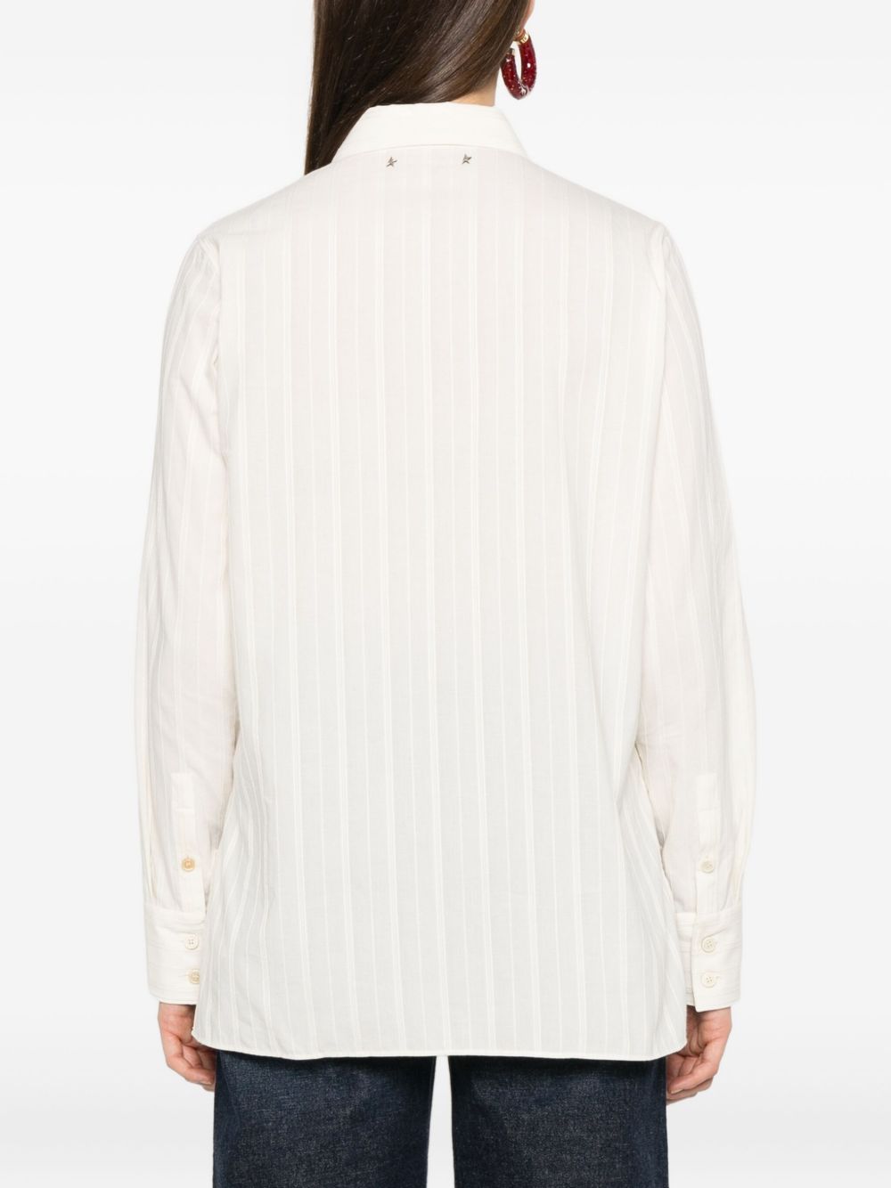 GOLDEN GOOSE Sequin Embellished Cotton Shirt