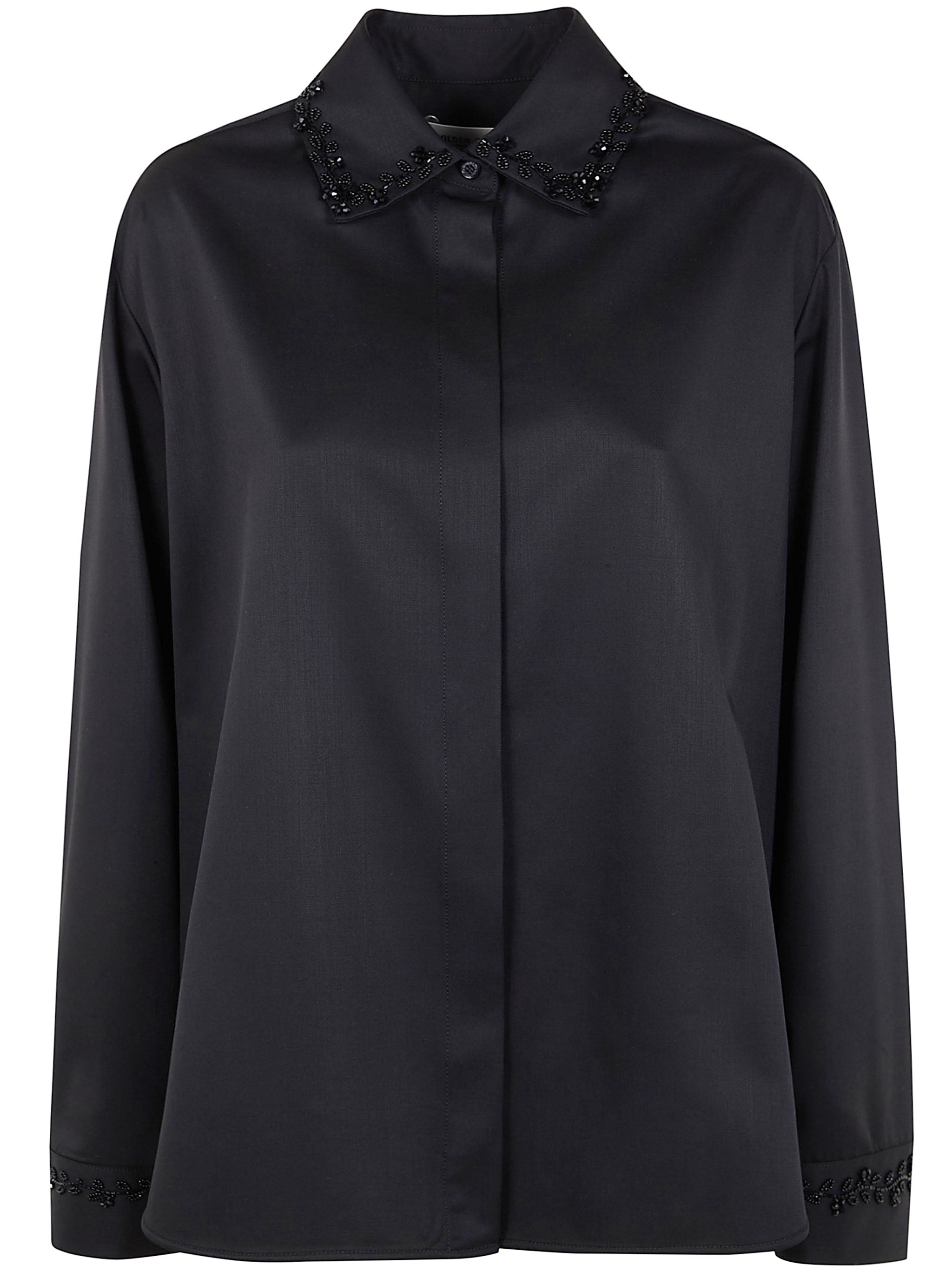 GOLDEN GOOSE Women's Pajama Shirt with Patch Pockets and Designed Edges