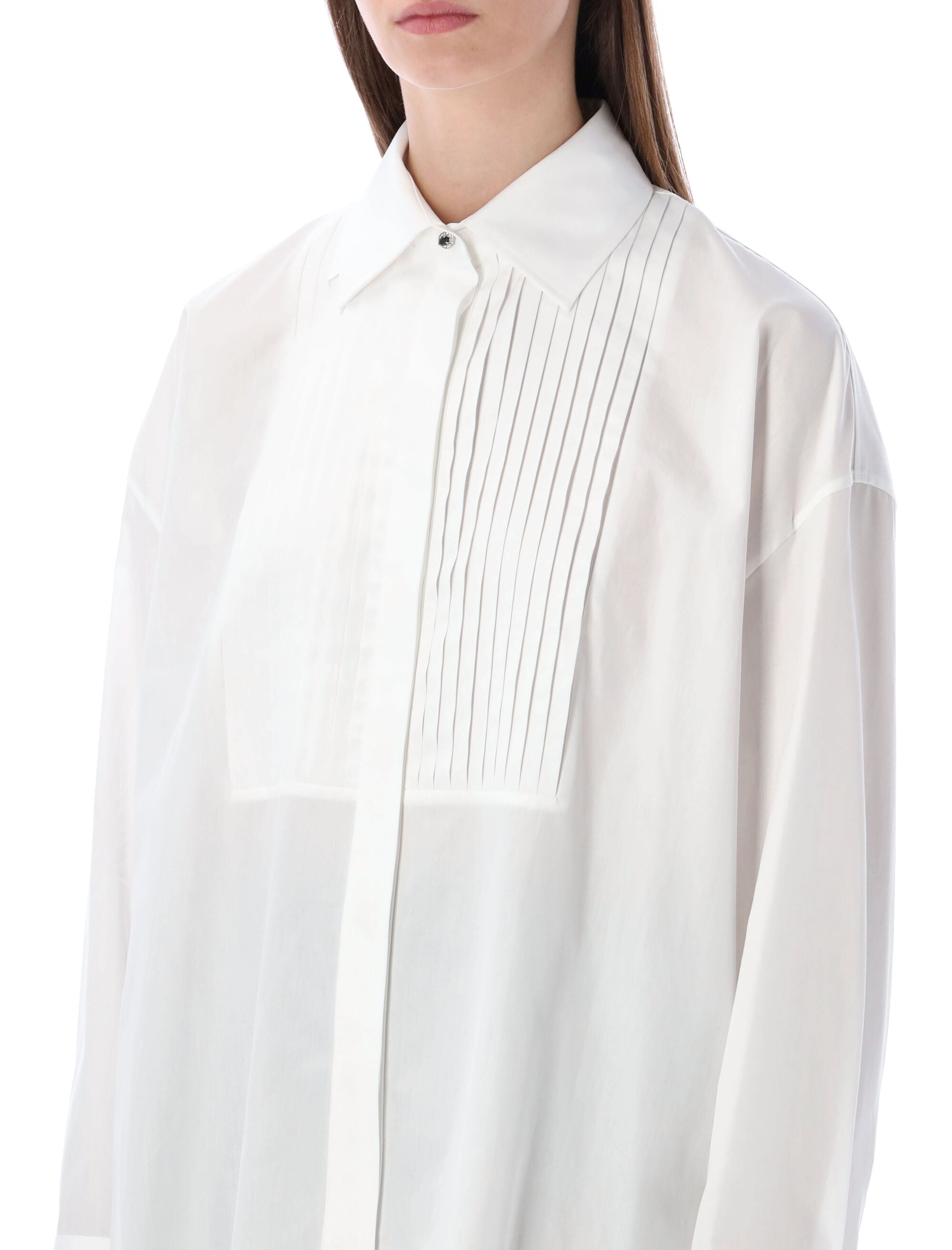 GOLDEN GOOSE Womens Journey Overshirt with Pleated Bib