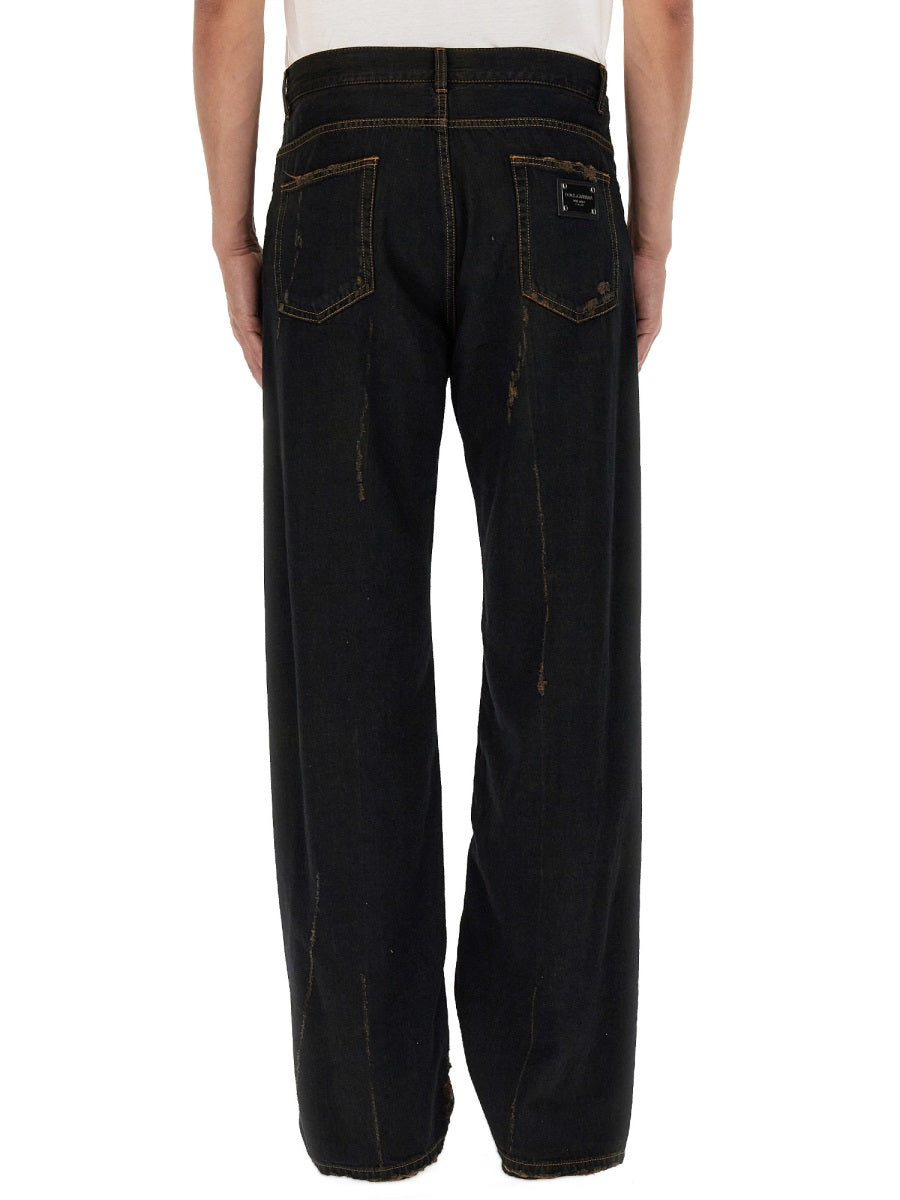 DOLCE & GABBANA Classic Denim Pants for Men - Fall/Winter 2023