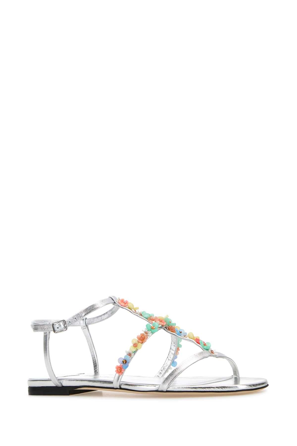 JIMMY CHOO Gwyn Daisy Flat Mini Sandals for Women