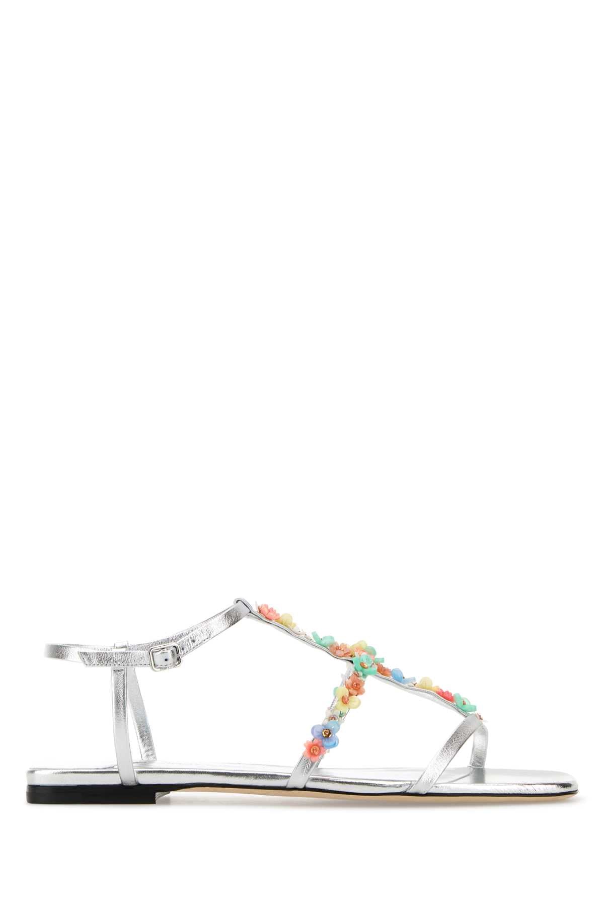 JIMMY CHOO Gwyn Daisy Flat Mini Sandals for Women