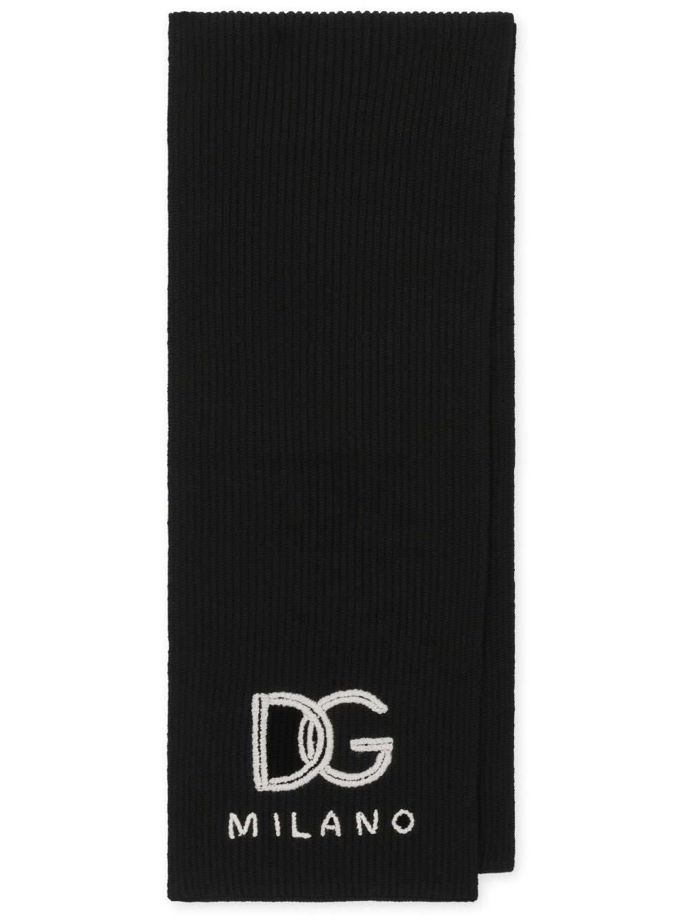 DOLCE & GABBANA Cashmere Scarf with Embroidered Logo