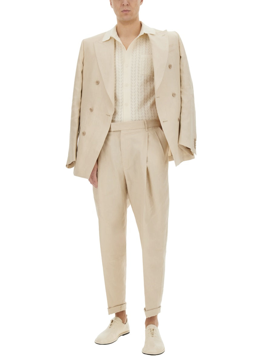 DOLCE & GABBANA Perforated Cotton Knit Shirt - Size 50 IT