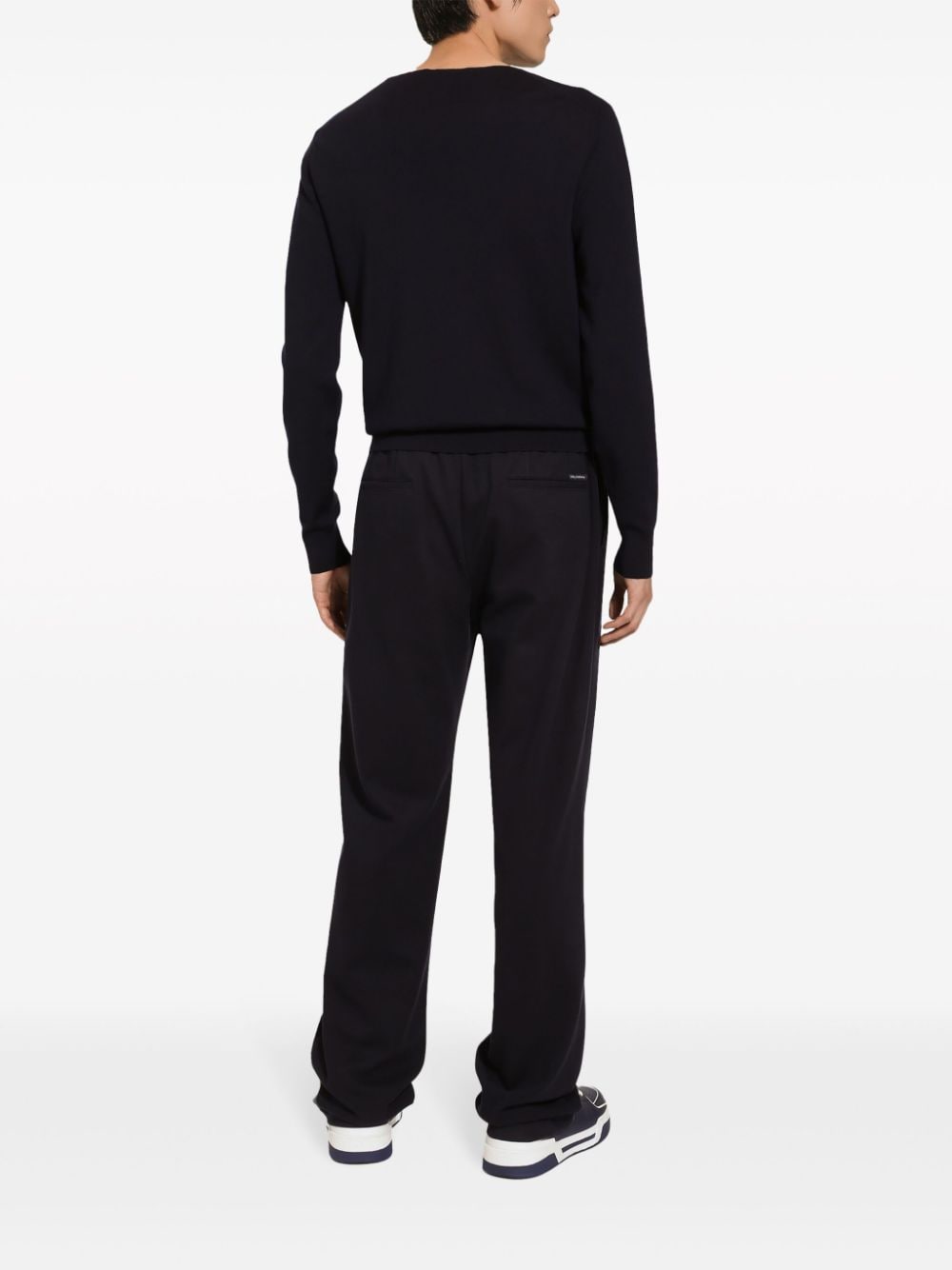 DOLCE & GABBANA Embroidered Virgin Wool Sweater for Men