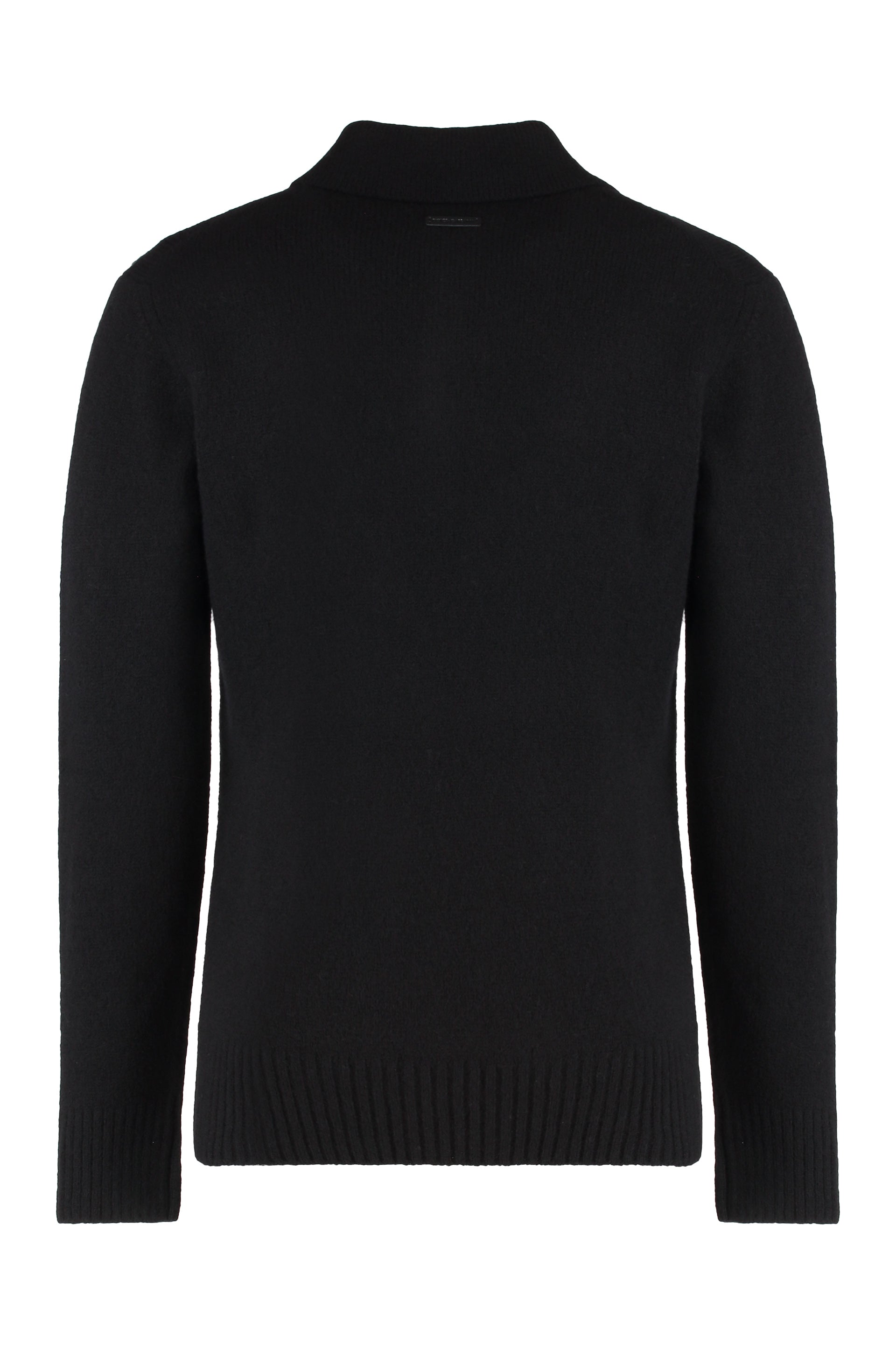 DOLCE & GABBANA Long Sleeve Wool Polo for Men