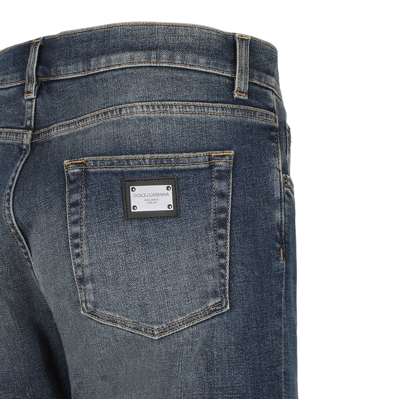 DOLCE & GABBANA Combined Colour Cotton Jeans for Men