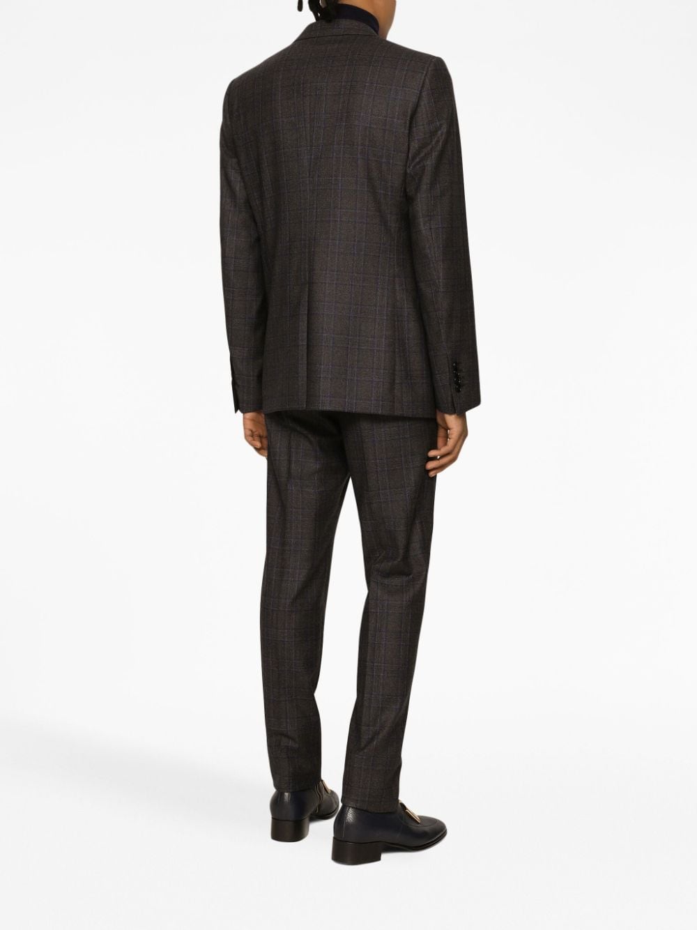 DOLCE & GABBANA Tailored Check Wool Trousers (Men's)