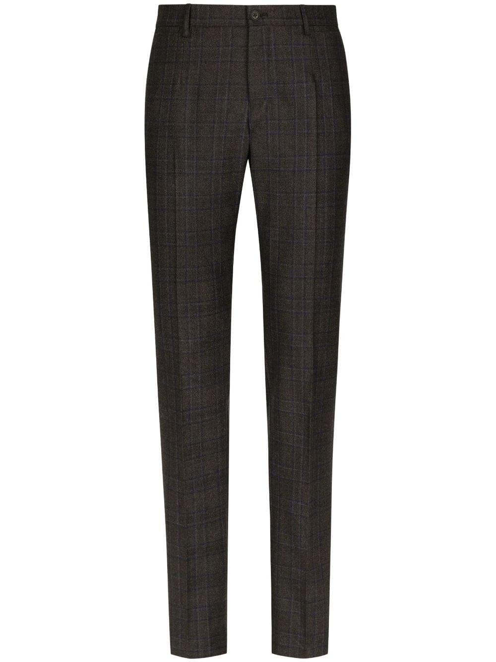 DOLCE & GABBANA Tailored Check Wool Trousers (Men's)