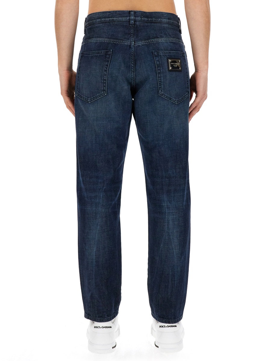 DOLCE & GABBANA Loose Fit Denim Jeans - Size 50 IT