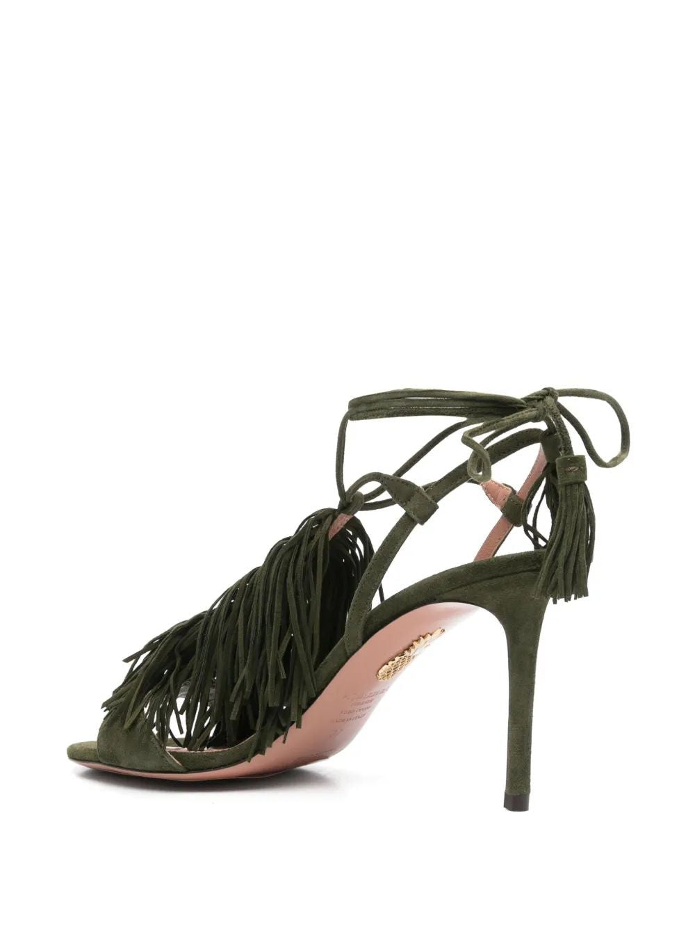 AQUAZZURA Elegant Suede Sandal 85 for Women